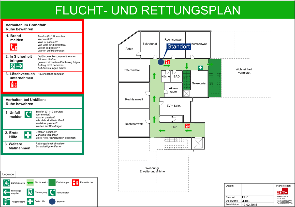 Flucht- und Rettungspläne Flucht- und Rettungspläne