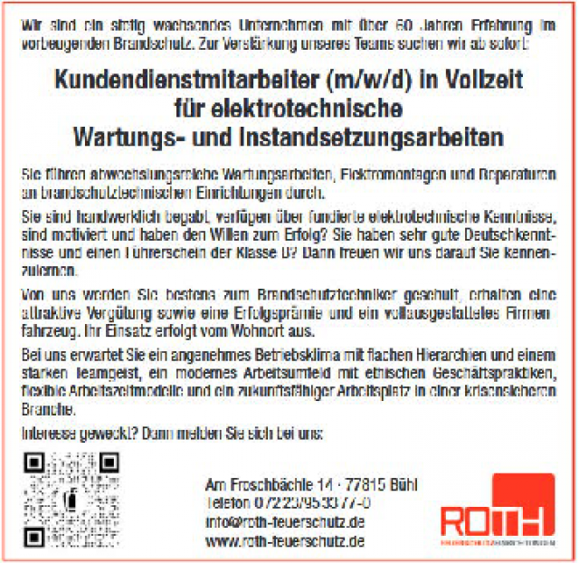 Kundendienstmitarbeiter in Vollzeit (m/w/d) Kundendienstmitarbeiter in Vollzeit (m/w/d)